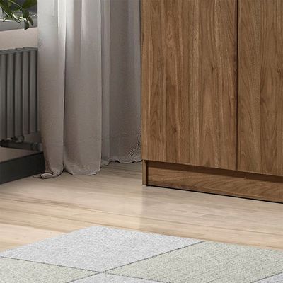 Supreme 4Door Wardrobe W/Mirror-Light Walnut