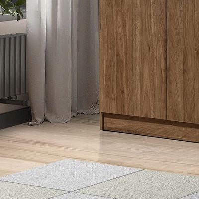 Supreme 4Door Wardrobe W/Mirror-Light Walnut