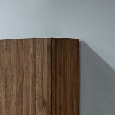 Supreme 5Door Wardrobe W/Mirror-Light Walnut