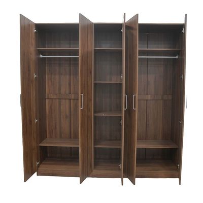 Supreme 5Door Wardrobe W/Mirror-Light Walnut