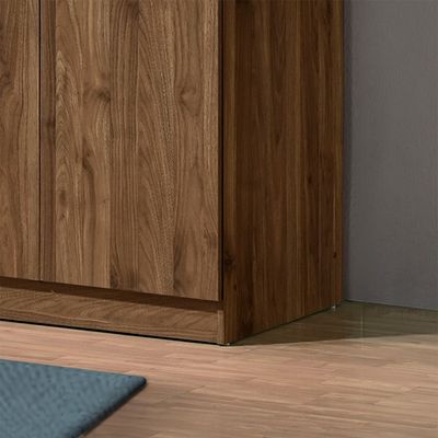Supreme 6Door Wardrobe W/Mirror-Light Walnut