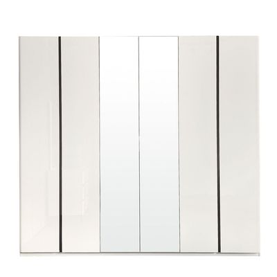 Santelmo 6 Door Wardrobe w/ Mirror -HG Light Beige