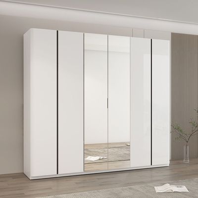 Santelmo 6 Door Wardrobe w/ Mirror -HG Light Beige