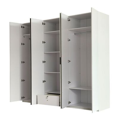 Santelmo 6 Door Wardrobe w/ Mirror -HG Light Beige