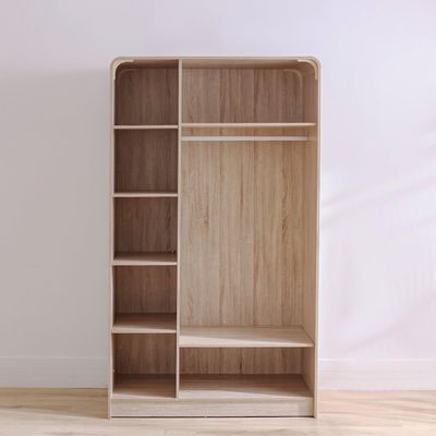 Monro 3 Door Wardrobe with Mirror - Natural Oak