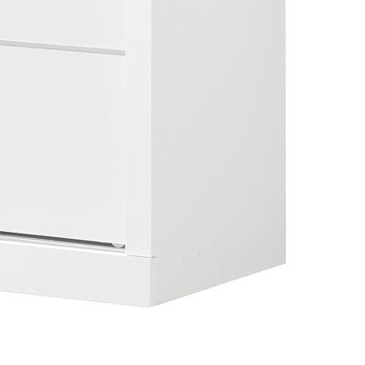 Supreme New 2Door Compact Sliding Door Wardrobe With Mirrors-White