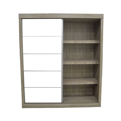 Supreme New 2Door Large Sliding Door Wardrobe With Mirrors-French Sonoma Oak