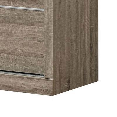 Supreme New 2Door Large Sliding Door Wardrobe With Mirrors-French Sonoma Oak