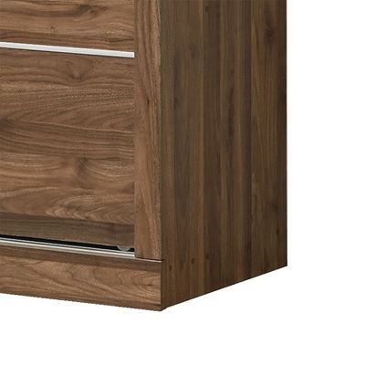 Supreme New 2Door Large Sliding Door Wardrobe With Mirrors-Light Walnut