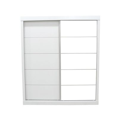 Supreme New 2Door Large Sliding Door Wardrobe With Mirrors-White
