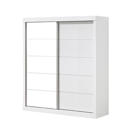 Supreme New 2Door Large Sliding Door Wardrobe With Mirrors-White
