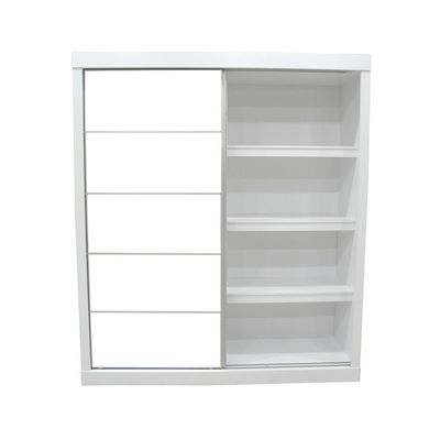 Supreme New 2Door Large Sliding Door Wardrobe With Mirrors-White