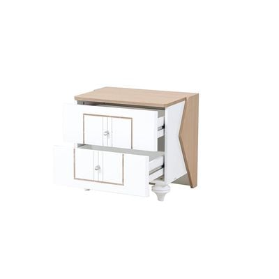 Malena Night Stand Set of 2 - White / Mocha