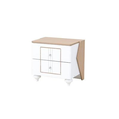 Malena Night Stand Set of 2 - White / Mocha