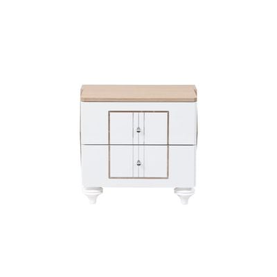 Malena Night Stand Set of 2 - White / Mocha