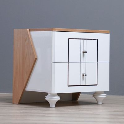 Malena Night Stand Set of 2 - White / Mocha