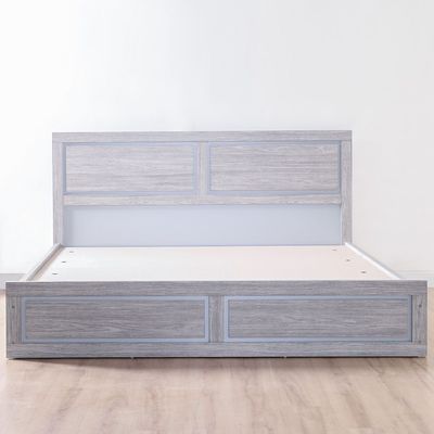 TORINO 180X200 KING BEDROOM SET - GREY OAK / SILVER LINE