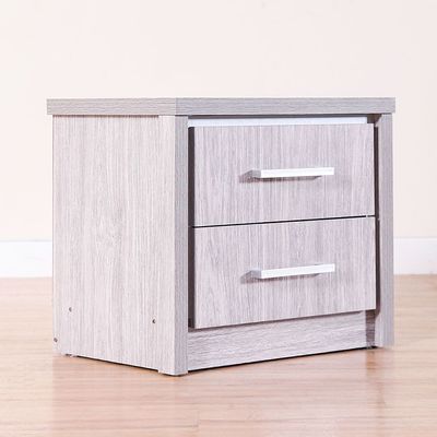 TORINO 180X200 KING BEDROOM SET - GREY OAK / SILVER LINE