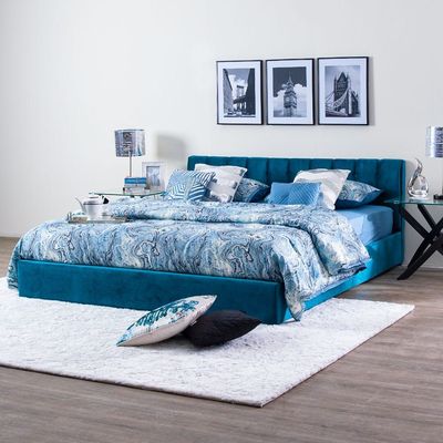 Palleto 180X200 Hydraulic King Bed - Turquoise