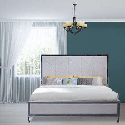 Ernest 180X200 King Bed-Warm Silver