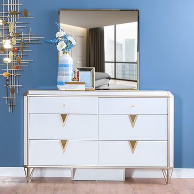 Marcelus Dresser with Mirror-White / Golden