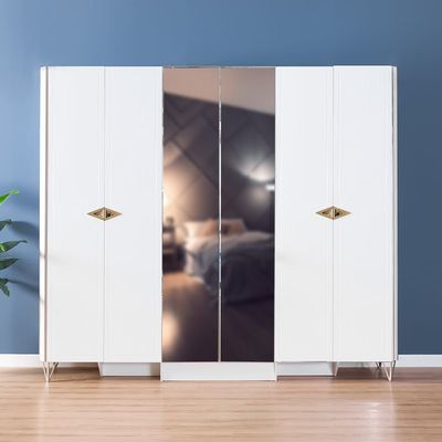 Marcelus 6 Door Wardrobe - 2 Years Warranty