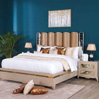طقم سرير بمقاس كينج 180x200 سم من ماينارد - لون الشمبانيا