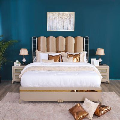طقم سرير بمقاس كينج 180x200 سم من ماينارد - لون الشمبانيا