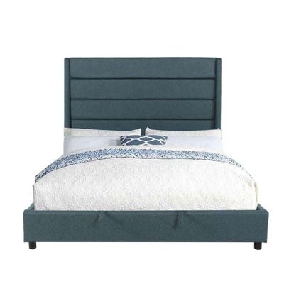 سرير بمقاس كوين من جورجيا 150x200 سم - كتّان أخضر