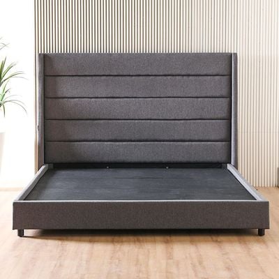 Georgia 180X200 King Bed-Dark Grey Linen