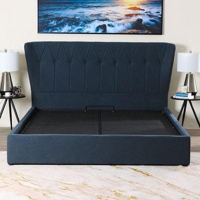 Alessandra 180X200 King Bed w/Hydraulic storage Charcoal Grey- 2 Year Warranty