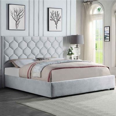 Isabelle 150X200 Hydraulic Queen Bed-Light Gray