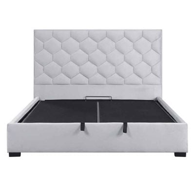 Isabelle 150X200 Hydraulic Queen Bed-Light Gray