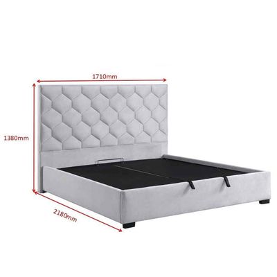 Isabelle 150X200 Hydraulic Queen Bed-Light Gray