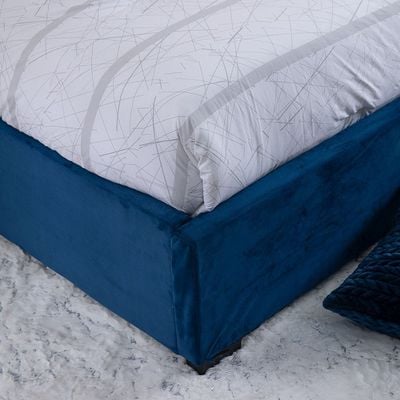 Isabelle 180X200 Hydraulic King Bed - Navy Blue