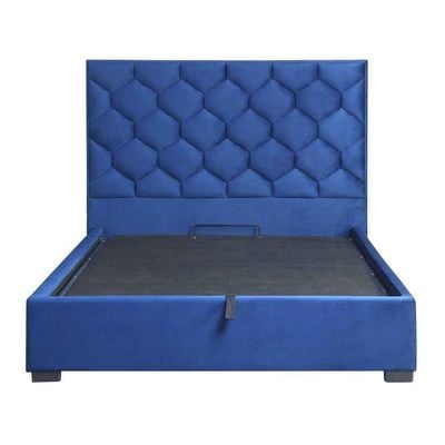 Isabelle 150X200 Hydraulic Queen Bed-Navy Blue