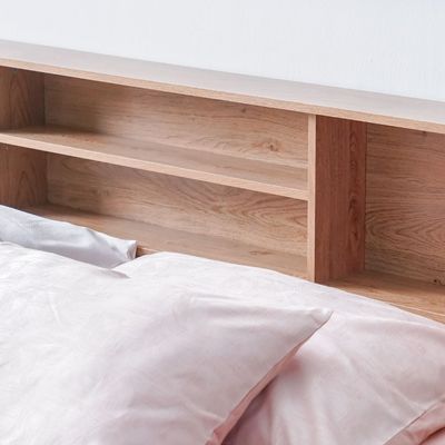 Gamorah 180x200 King  Bed Set + Dresser and Stool - Oak - With 2-Year Warranty