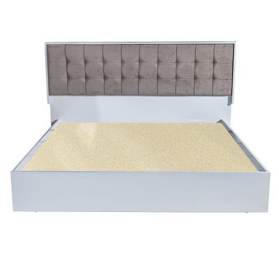 Ruby 180X200 King Bed - White / Taupe