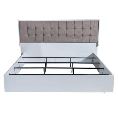 Ruby 180X200 King Bed - White / Taupe