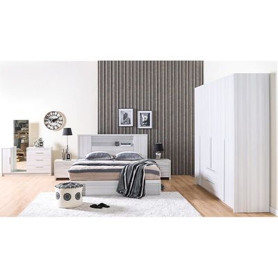New Miguel Bedroom Set-Light Grey