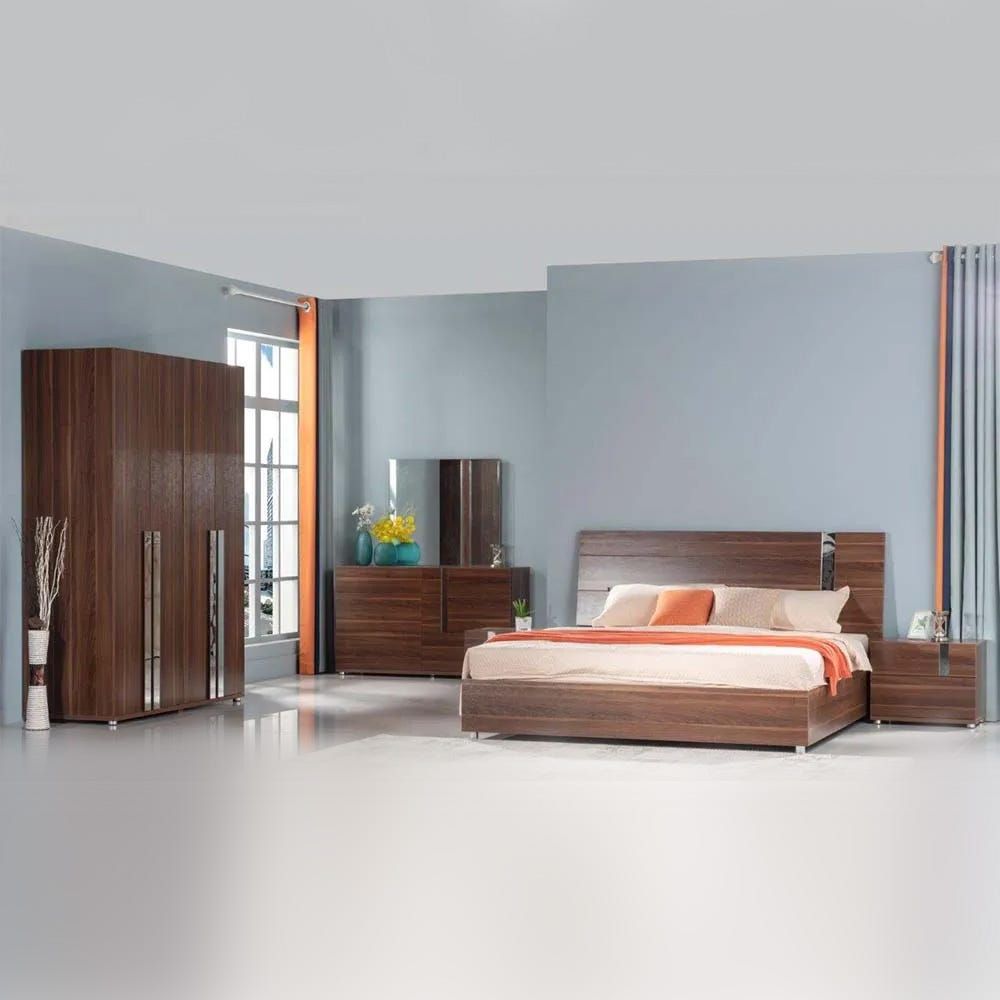 White and walnut 2024 bedroom furniture