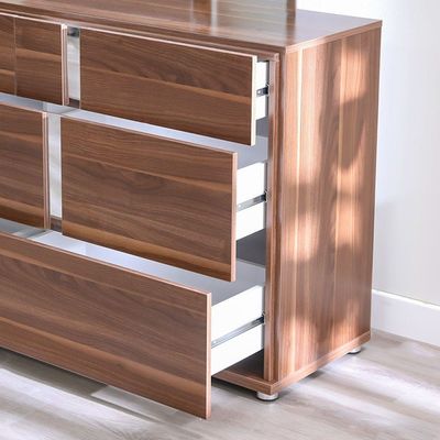 Maybell Bedroom Set - Walnut/Silver