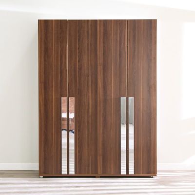 Maybell Bedroom Set - Walnut/Silver