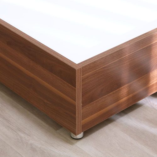 Maybell 180X200 King Bed Set-Walnut / Silver