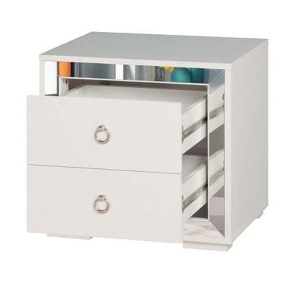 Ezekiel Bedroom Set - White / Silver