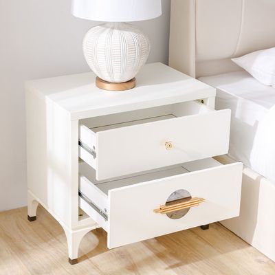 Aloha Night Stand - White / Golden