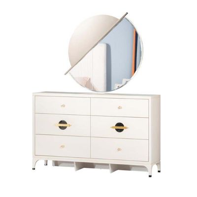 Aloha Dresser with Mirror - White / Golden