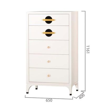 Aloha Chest of Drawer -White / Golden