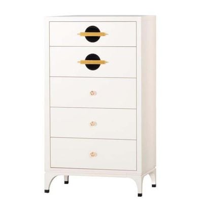 Aloha Chest of Drawer -White / Golden