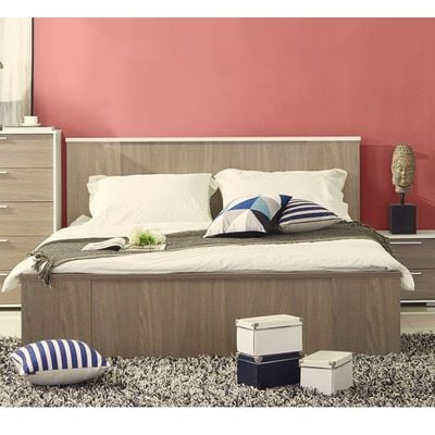 Thomas 180X200 King Bed - Grey / White